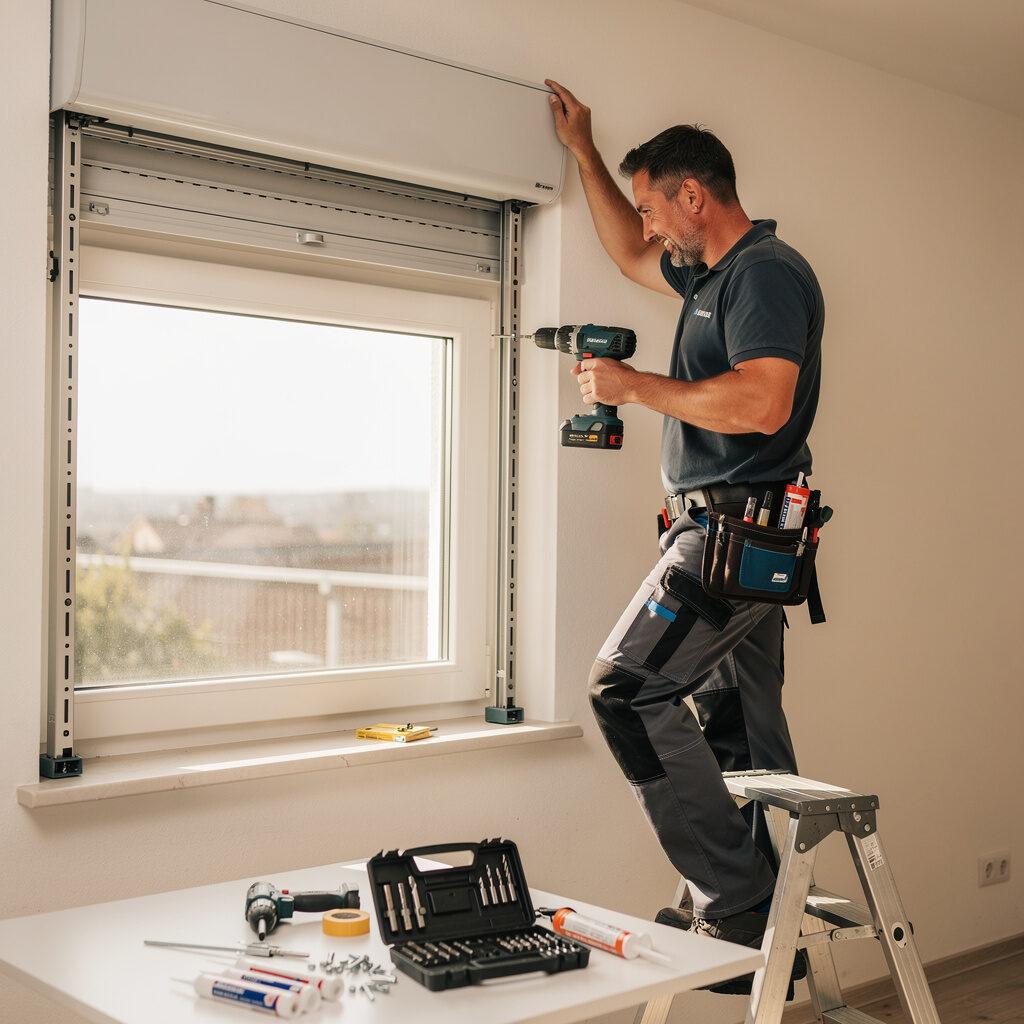 Rollladenmontage für Fenster und Türen